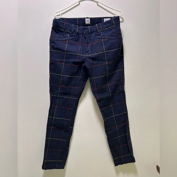 Navy Plaid Gap Dress Pants (Regular length) - Picture 2 of 9